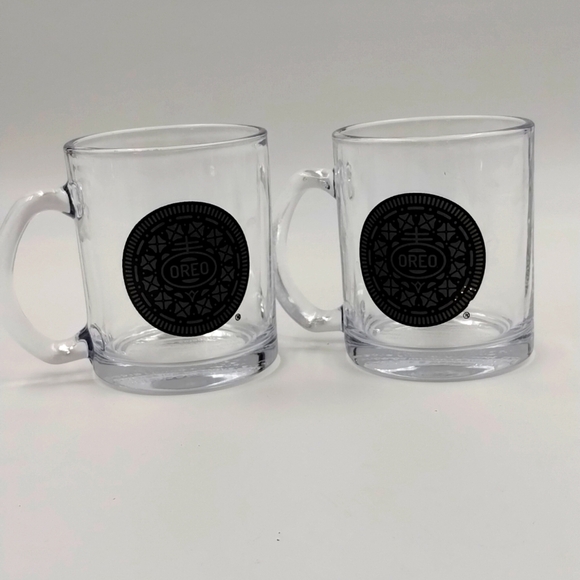 Oreo milk mugs glass set of 2 - Picture 1 of 5